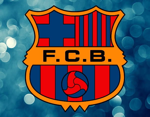 Dibujo Escudo del F.C. Barcelona pintado por ckftito