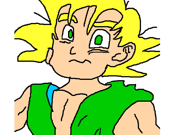 Dibujo Goku pintado por ckftito