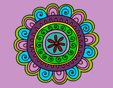 Dibujo Mandala alegre pintado por chivica