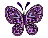 Dibujo Mandala mariposa pintado por ARIMALIK1D