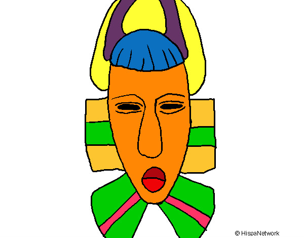 Dibujo Máscara africana pintado por margarita2