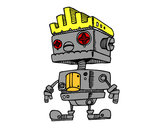 Dibujo Robot con cresta pintado por alextijaro