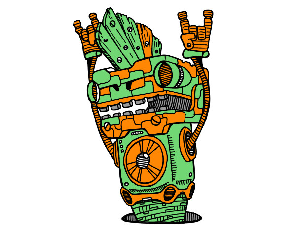 Dibujo Robot Rock and roll pintado por diegolan