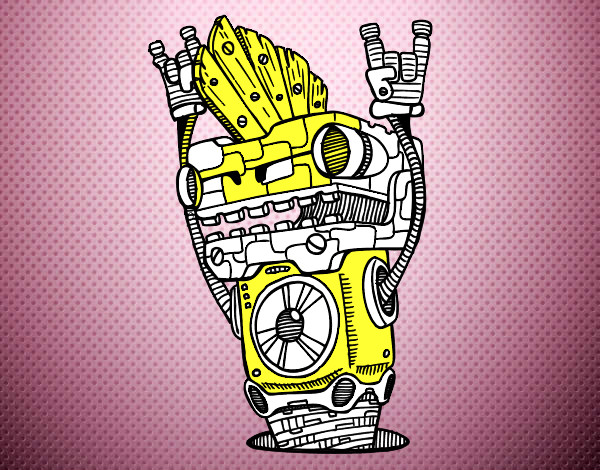 Dibujo Robot Rock and roll pintado por Jacobo1984