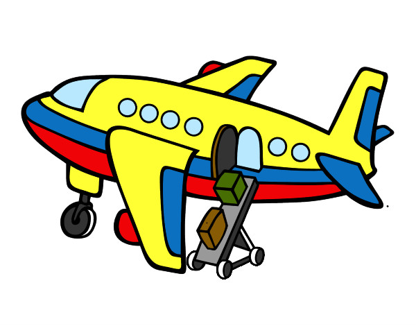 Dibujo Avión cargando equipaje pintado por NDS52