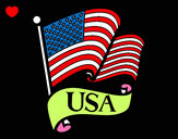 Dibujo Bandera de los Estados Unidos pintado por chivica