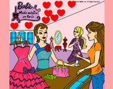 Dibujo Barbie en una tienda de ropa pintado por elimar 