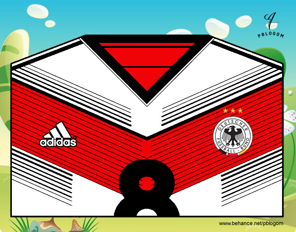 Dibujo Camiseta del mundial de fútbol 2014 de Alemania pintado por ishmaell