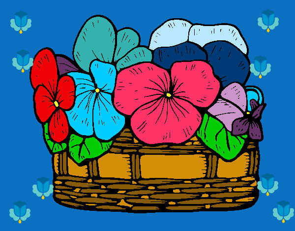 Dibujo Cesta de flores 12 pintado por tuga72gs