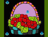 Dibujo Cesta de flores 6 pintado por chivica