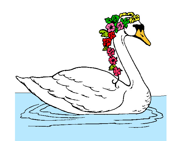 Dibujo Cisne con flores pintado por LIRIOREUS