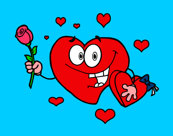 Dibujo Corazón con caja de bombones pintado por chucho1968