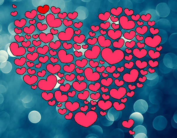 Dibujo Corazón de corazones pintado por danetta