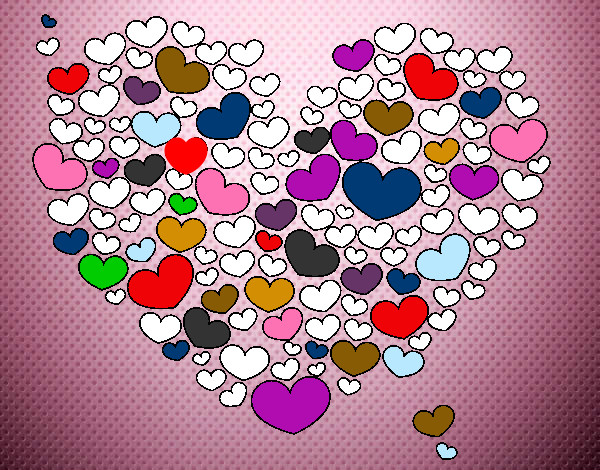 Dibujo Corazón de corazones pintado por milisg