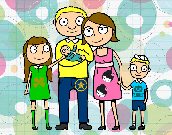 Dibujo Familia unida pintado por edna2002