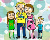 Dibujo Familia unida pintado por edna2002