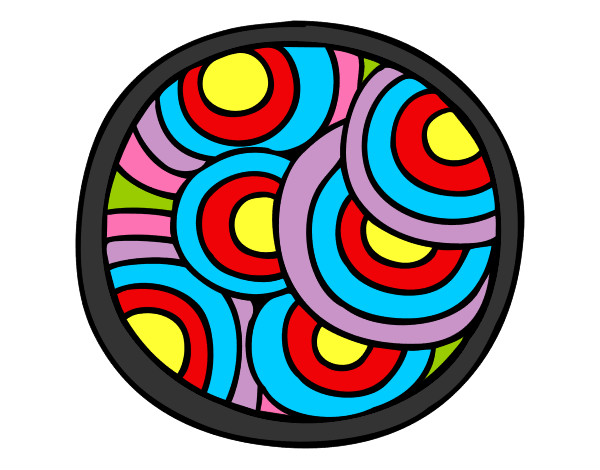 Dibujo Mandala circular pintado por pokemero12