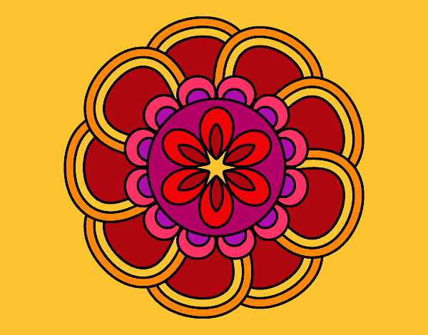 Dibujo Mandala de pétalos pintado por carmencepe