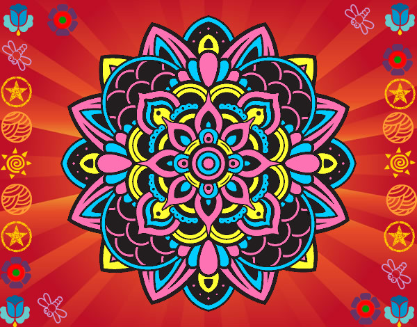 Dibujo Mandala decorativa pintado por MariaJMC