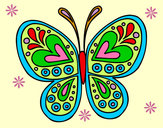 Dibujo Mandala mariposa pintado por mari-mar