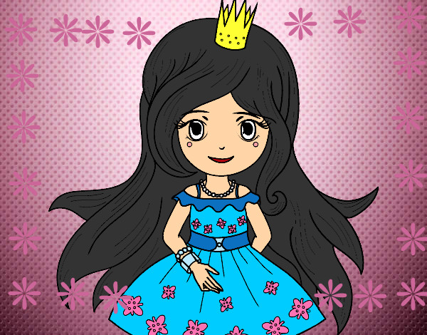 Dibujo Princesa primavera pintado por negrimela