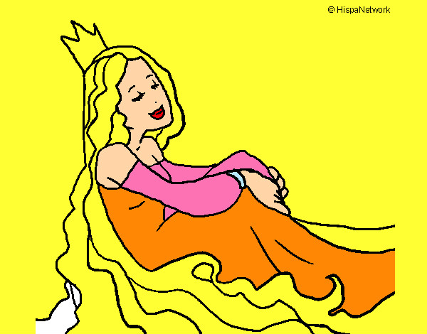 Dibujo Princesa relajada pintado por JOSNELVYS 