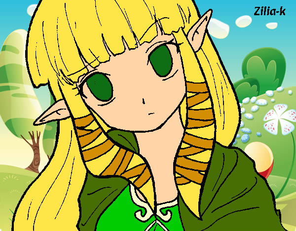 Dibujo Princesa Zelda pintado por ShiroSawad