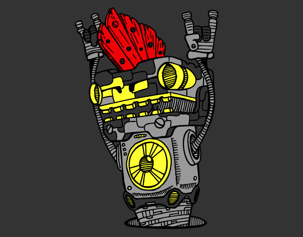 Dibujo Robot Rock and roll pintado por manuxxx123