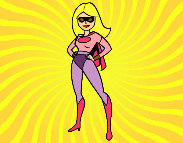 Dibujo Superheroina pintado por Guadalupe2
