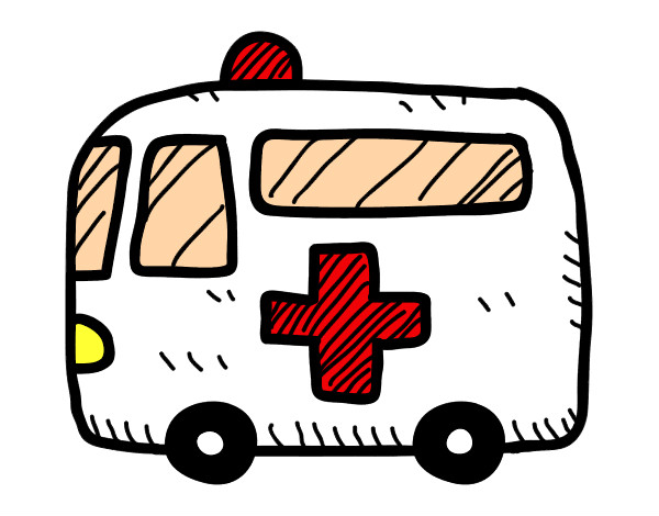 Dibujo Ambulancia cruz roja pintado por janetth