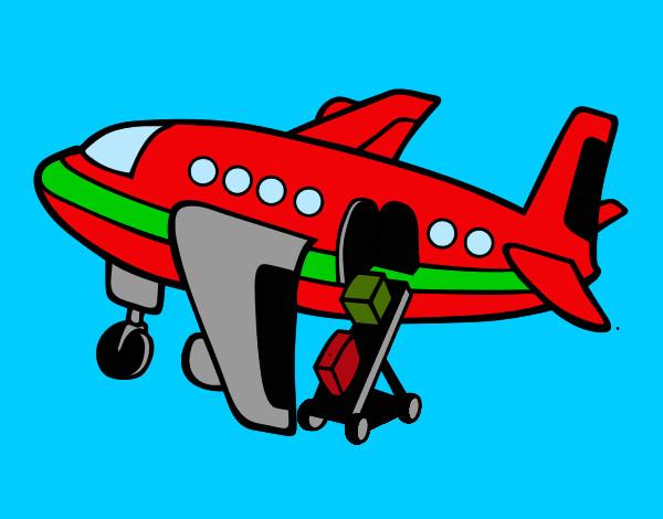 Avión cargando equipaje