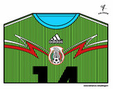 Dibujo Camiseta del mundial de fútbol 2014 de México pintado por Andy77