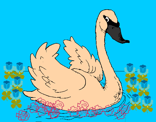 Dibujo Cisne en el agua pintado por gabiagus87