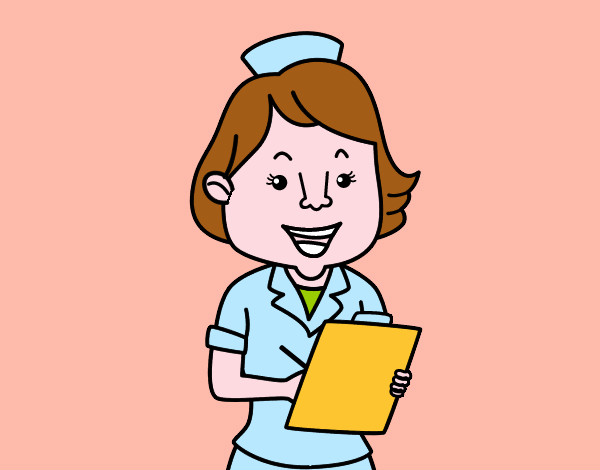 Dibujo Enfermera sonriente pintado por murano