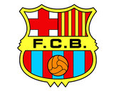 Dibujo Escudo del F.C. Barcelona pintado por lucia1l