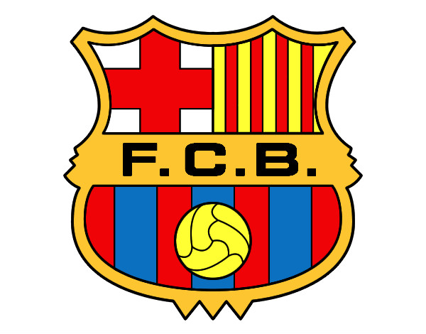 Dibujo Escudo del F.C. Barcelona pintado por pokemero12