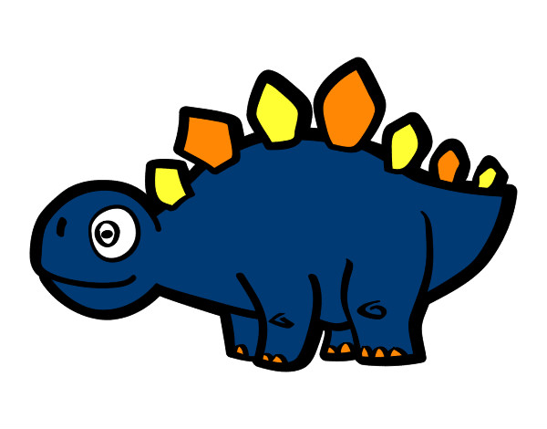 Dibujo Estegosaurio joven pintado por janetth