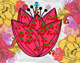 Dibujo Flor de tulipán pintado por gabiagus87