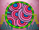 Dibujo Mandala circular pintado por tytypol