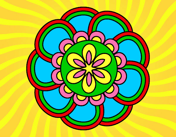 Dibujo Mandala de pétalos pintado por graciela57