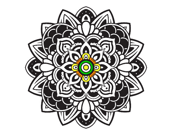 Dibujo Mandala decorativa pintado por gloriapa