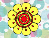 Dibujo Mandala en forma de flor pintado por graciela57
