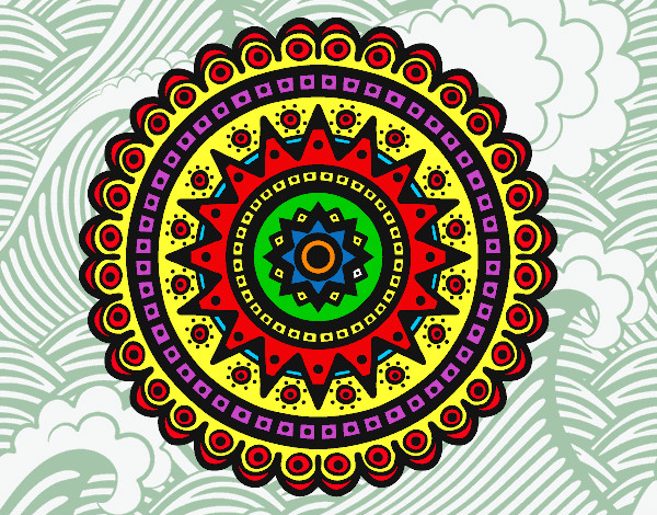 Dibujo Mandala étnica pintado por graciela57