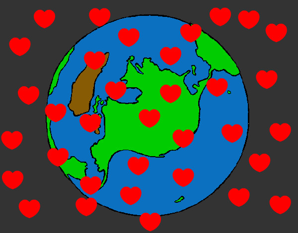 Dibujo Planeta Tierra pintado por hanita501