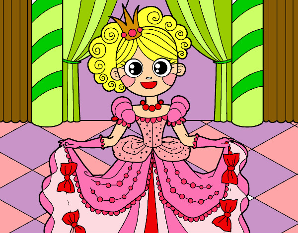 Dibujo Princesa en el baile pintado por graciela57