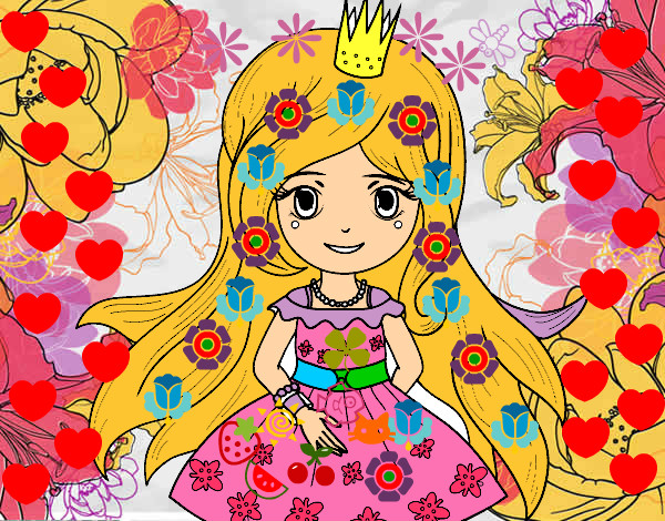 Dibujo Princesa primavera pintado por gabiagus87