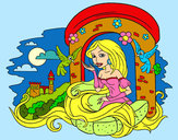 Dibujo Princesa Rapunzel pintado por graciela57