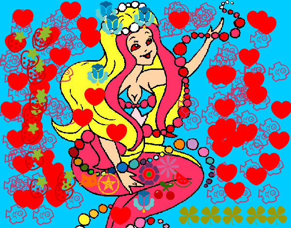 Dibujo Sirena entre burbujas pintado por gabiagus87