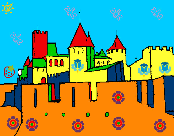 Dibujo Castillo antiguo pintado por kiro