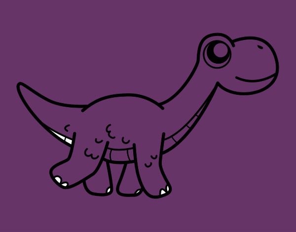 Dibujo Diplodocus feliz pintado por sofi1604